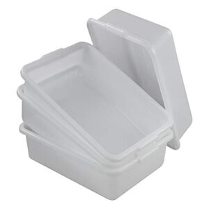 Joyeen Wash Basin Tub, Plastic Dish Pan 8 Liter, White Bus Tubs, Set of 4