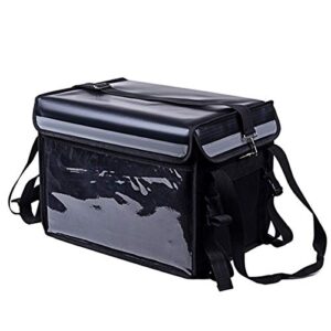 garneck insulated food delivery bag waterproof portable insulated grocery tote food warmer bag takeaway box for restaurant delivery grocery shopping (black)