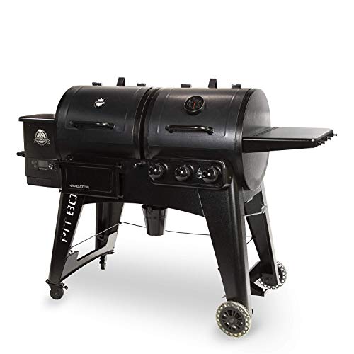 PIT BOSS PB1230G Wood Pellet and Gas Combo Grill, Black