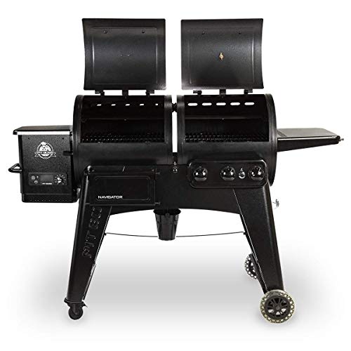 PIT BOSS PB1230G Wood Pellet and Gas Combo Grill, Black