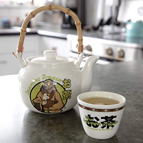 Avatar: The Last Airbender The Jasmine Dragon Tea Set - Ceramic Teapot & Tea Cup - Avatar Gift for Adults, Men, Women, Fathers Day