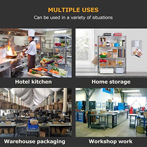 Kitchen Work Table Stainless Steel Metal Commercial NSF Scratch Resistent and Antirust Work Table with Adjustable Table Toot, NSF Multipurpose Use Best Kitchen Work Table Workstations - (24" x 48")