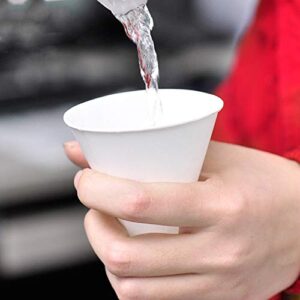 Yopay 600 Pack Cone Water Cups, 4OZ Disposable Dispenser Paper Snow Cups for Shaved Ice, Office Water Cooler, Sports Teams or Fundraisers, Craft Funnels for Oil or Protein Powder Drinks, White