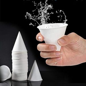 Yopay 600 Pack Cone Water Cups, 4OZ Disposable Dispenser Paper Snow Cups for Shaved Ice, Office Water Cooler, Sports Teams or Fundraisers, Craft Funnels for Oil or Protein Powder Drinks, White