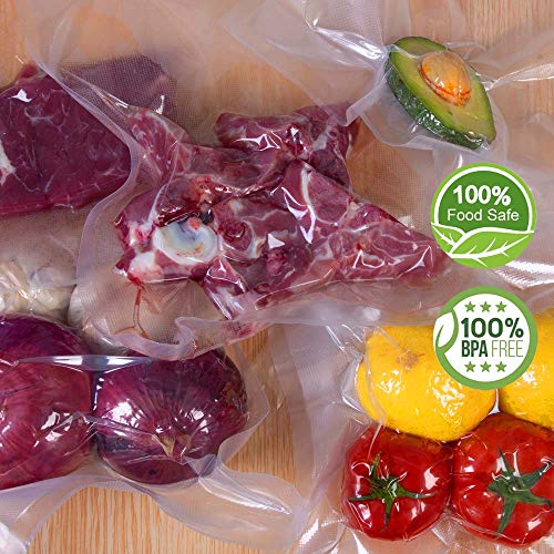 WVacFre 3Pack 8''x20' Food Vacuum Sealer Bags Rolls with Commercial Grade,BPA Free,Heavy Duty,Great for Food Vac Storage or Sous Vide Cooking