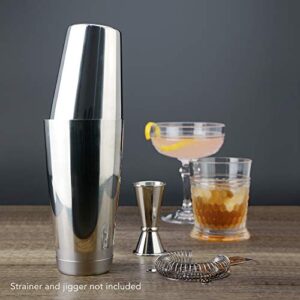 PG Boston Cocktail Kit - 2PC Premium Stainless Steel Shaker Set - 30oz Gloss Finish ​2-Piece Shaker - Bartender Kit