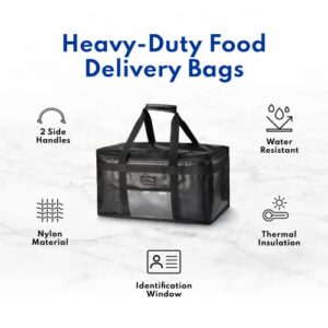 New Star Foodservice 1028683 Commercial Quality Insulated Food Delivery Bag Half-Size, 12" W x 11.5" H x 9.5" D