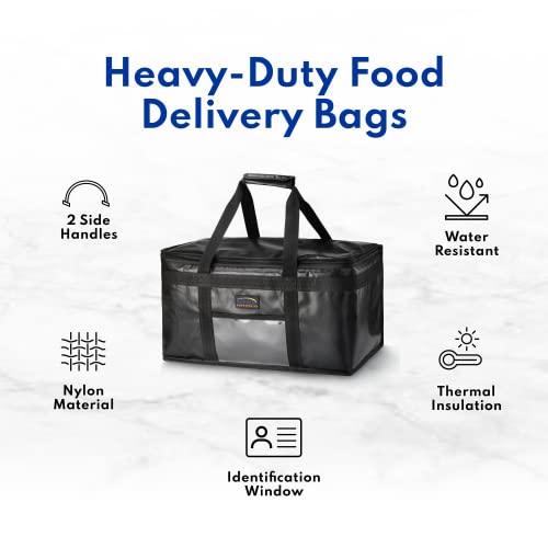 New Star Foodservice 1028683 Commercial Quality Insulated Food Delivery Bag Half-Size, 12" W x 11.5" H x 9.5" D