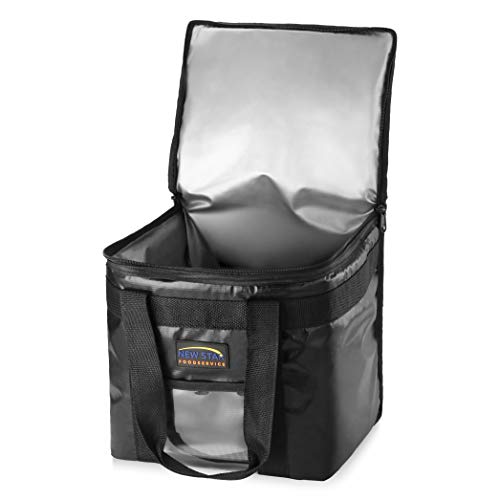 New Star Foodservice 1028683 Commercial Quality Insulated Food Delivery Bag Half-Size, 12" W x 11.5" H x 9.5" D