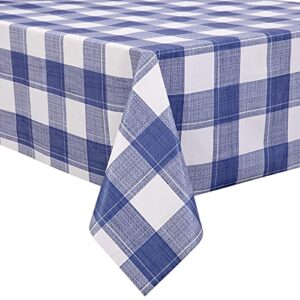 VARWANEO Checkered PVC Tablecloth Rectangle Waterproof Vinyl Table Cloth Oil Proof Spill Proof Washable Wipeable Gingham Table Cloth Great for Dinner Party and Picnic