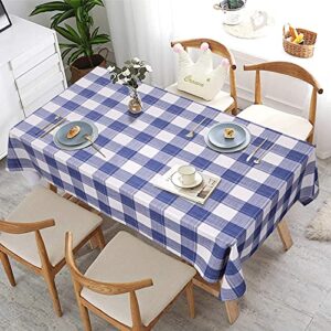 VARWANEO Checkered PVC Tablecloth Rectangle Waterproof Vinyl Table Cloth Oil Proof Spill Proof Washable Wipeable Gingham Table Cloth Great for Dinner Party and Picnic