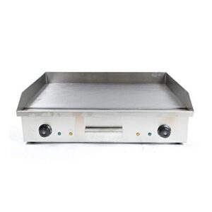 commercial flat top grill 4400w electric countertop griddle adjustable temperature control food griddle stainless steel restaurant teppanyaki grill adjustable temperature from 50°c to 300°c
