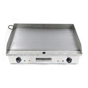 Commercial Flat Top Grill 4400W Electric Countertop Griddle Adjustable Temperature Control Food Griddle Stainless Steel Restaurant Teppanyaki Grill Adjustable Temperature from 50°c to 300°c