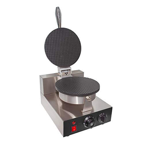 GorillaRock Waffle Cone Maker Commercial | Waffle Roll Maker | Nonstick Coated | Stainless Steel