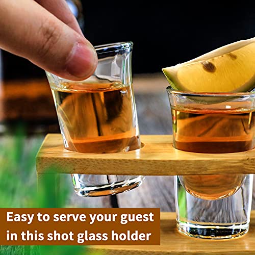 Shot Glass Set 0.5oz/15ml 24pcs Clear Shot Glass Holder Set Mini Shot Glass Perfect for Party, Bar, Club, Cocktail (24pcs)