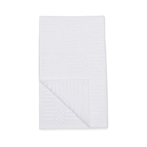 Amazon Basics 100% Cotton Kitchen Dish Towels, 26 x 16-Inch, Absorbent Durable Ringspun Cloth - 4-Pack, White