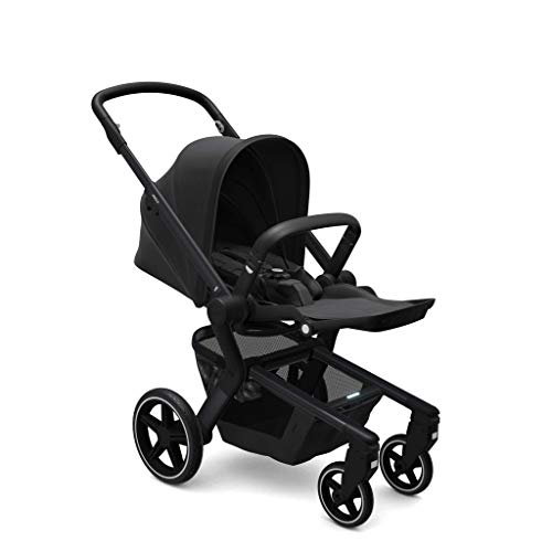 Joolz Hub+ - Premium Stroller for Babies from 6 Months up to 50 lbs - Superior Comfort & Safety - Easy Fold & Go - Integrated LED Lights - XXL Sunhood - Brilliant Black