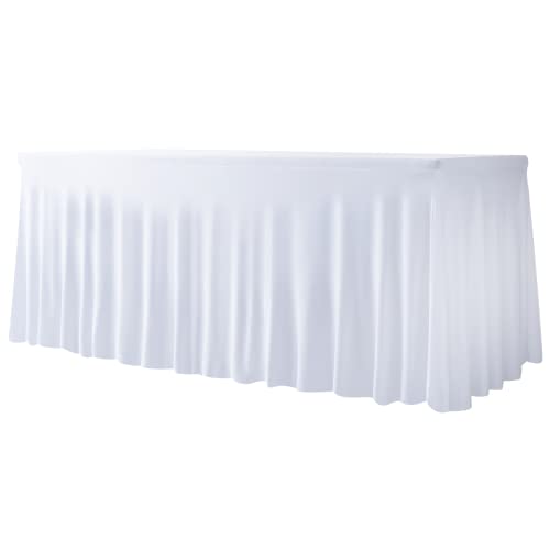 White Table cloth for Rectangle table 6ft Table Cover for 6 foot tables White Table Cover 6ft Spandex Table Covers 6ft Table Skirts for Rectangle Table 6ft White Tablecloth for Rectangle Tables