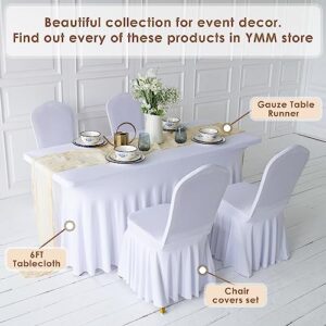 White Table cloth for Rectangle table 6ft Table Cover for 6 foot tables White Table Cover 6ft Spandex Table Covers 6ft Table Skirts for Rectangle Table 6ft White Tablecloth for Rectangle Tables