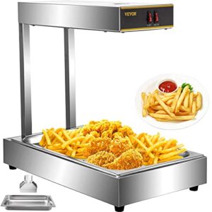 vevor 110v french fry food warmer 22"x13", 1000w french fry heat lamp,stainless steel heat lamp warmer 86-185?, food warmer diaplay for french fry, heat lamp commercial for fry chicken