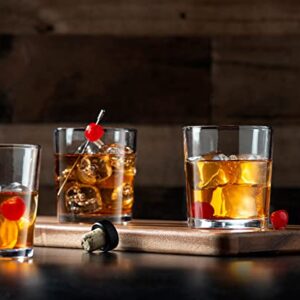 KooK Classic Whiskey Glasses, Double Old Fashioned Glass Cups, Drinking Glasses, Durable Glassware, Perfect for Bar or Home Use, Great for Bourbon, Scotch, Cocktails, Set of 6, 12 Oz