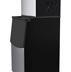 KoolMore Modular Ice Maker Machine, 315 lb. Full Cube Production, Free-Standing with Air Cooled Evaporator, 200 lb Bin, Stainless-Steel