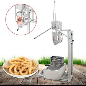 Commercial Churro Machine Stainless Steel Churro Maker Home 3L Vertical Type Manual Spanish Donuts Machine Maker with 6L Commercial Electric Deep Fryer for Churro Donut French Fry