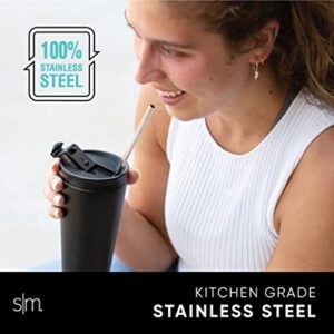 Simple Modern Stainless Steel Reusable Straws | Toxin Free and Waste Reducing Straw for Tumblers and Travel Mugs | Classic Collection | 8 Pack | Stainless Steel