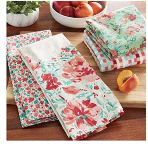 The Pioneer Woman Gorgeous Garden Kitchen Towels, 4 Pack