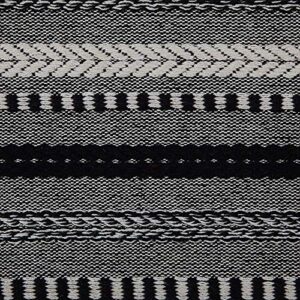 DII Farmhouse Braided Stripe Table Runner Collection, 15x108 (15x113, Fringe Included), Black