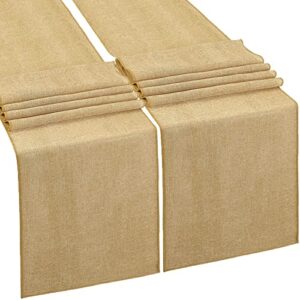 burlap table runners jute table runners 2 pieces 13x84 inch khaki summer table linens for rustic wedding birthday party decoration