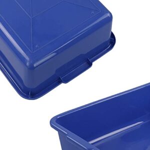 Hespama 13L Wash Tub Basin, Blue Utility Commercial Bus Box, 4 Packs