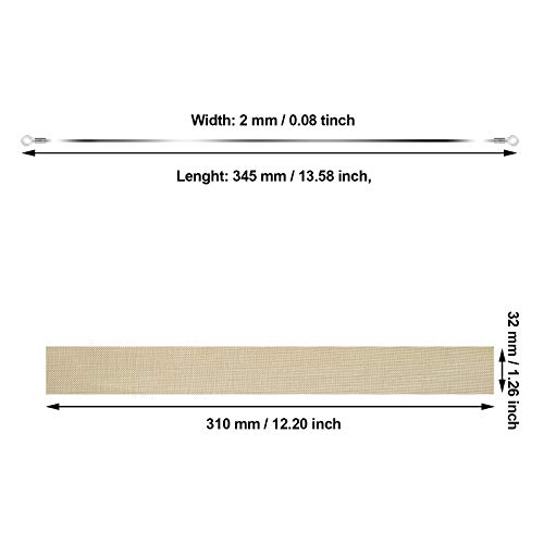 Honoson 10 Pieces Impulse Sealer Spare Repair Parts Kit Heat Seal Strips Replacement Elements Heating Element Service Compatible with F-300, FS-300, PFS-300