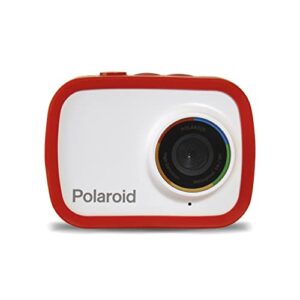 polaroid sport action camera 720p 12.1mp, waterproof camcorder video camera with built in rechargeable battery and mounting accessories, action cam for vlogging, sports, traveling