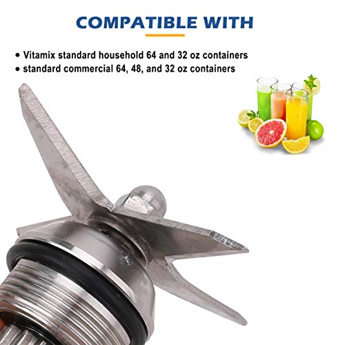Wet Blender Blade Replacement Part, Premium Stainless Steel Ice Blade Assembly Cups Repair Replacement Part Compatible with Vitamix 5200 Series 32oz and 64oz Mixer Containers accessories Kitchen