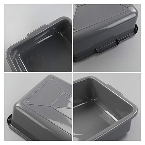 Xowine 4-Pack 13 L Gray Commercial Bus Tubs, Utility Bus Boxes