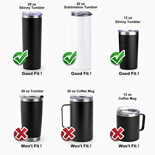 Skinny Tumbler Replacement Lid Fits for Skinny Tumbler 2.73-2.75 inches in diameter,2 Pack Splash Resistant Lids Sliding Covers, BPA Free