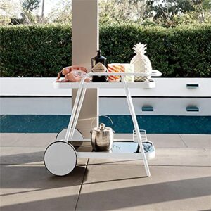 novogratz poolside collection, barbie outdoor bar cart, white