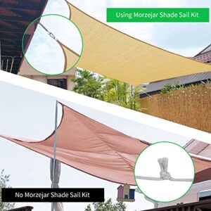 Sun Shade Sail Hardware Kit - 6 Inch 304 Stainless Steel Sunshades Canopy Installation Kit for Install Rectangle & Triangle Shade Sails Deck Garden Lawn Patio Outdoor Metal Sail Shade Hardware Kit