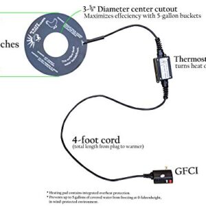 STOLTCO Heated Base with Thermostat for Metal Founts & Buckets Water Warmer 96w for 1-6 Gallons to 0-Degrees F,