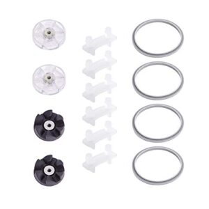 14 pieces blender replacement parts, including top rubber gears, motor gears, silicone rubber gaskets and bushing shock pads, compatible with nutribullet blender 600w and 900w nb-101b, nb-101s, nb-201