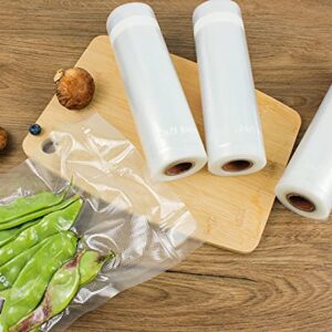 3 Pack- 11" x 16' Vacuum Seal Roll. Compatible With All Food Saver Vacuum Seal Machines, Heavy Duty, BPA-Free & Freezer Safe, Cut to Size. 24/7 Bags