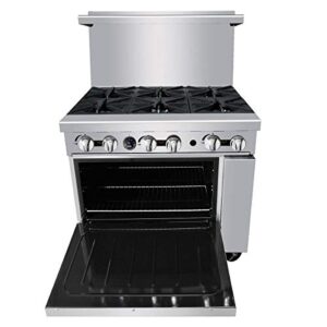 ATOSA AGR-6B 36" Gas Range (6 Burner Model) for Commercial Restaurant Professional Grade