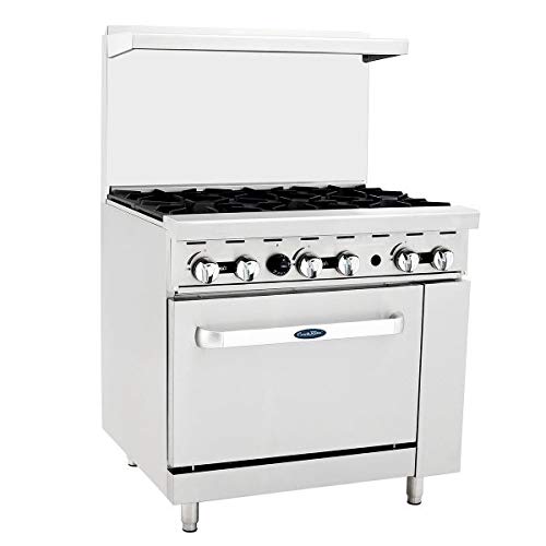 ATOSA AGR-6B 36" Gas Range (6 Burner Model) for Commercial Restaurant Professional Grade