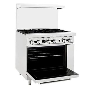 ATOSA AGR-6B 36" Gas Range (6 Burner Model) for Commercial Restaurant Professional Grade