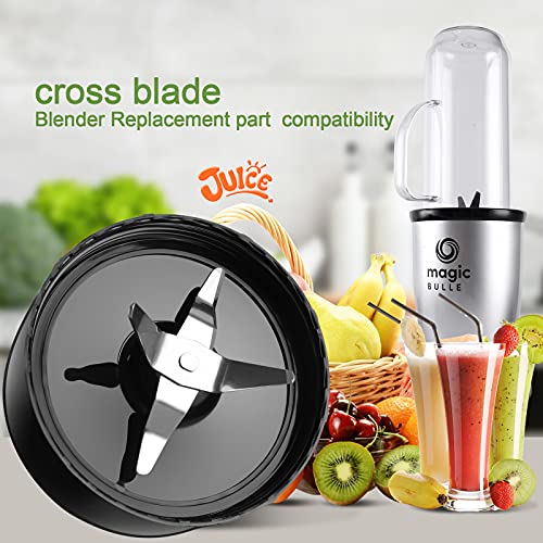 1-pack Magic Bullet Replacement Parts Cross Blades Compatible with Magic Bullet 250w Blender, Juicer and Mixer (Model MB1001)