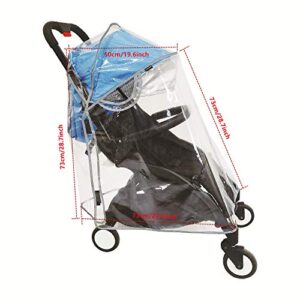 Universal rain Cover for Strollers, with Reflective Edges for Safe Walking at Night, Thick and Resistant to pollutants