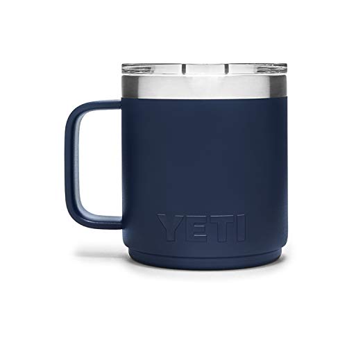 YETI Rambler 10 oz Stackable Mug, Vacuum Insulated, Stainless Steel with MagSlider Lid, Navy