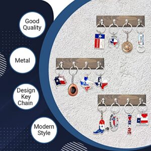 Texas Bundle Souvenir Keychains, 21 Pcs Set, Texas Lone Star on Texas State Map, Don't Mess with Texas, I Love Texas, Longhorn, Texas Seal, Texas Bottle Opener, Texas Collection, Metallic