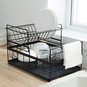 STRAW Kitchen Puts the Dish Rack Drain Rack, the Household Double Dish Rack Storage Box Dries the Bowl Storage Basket